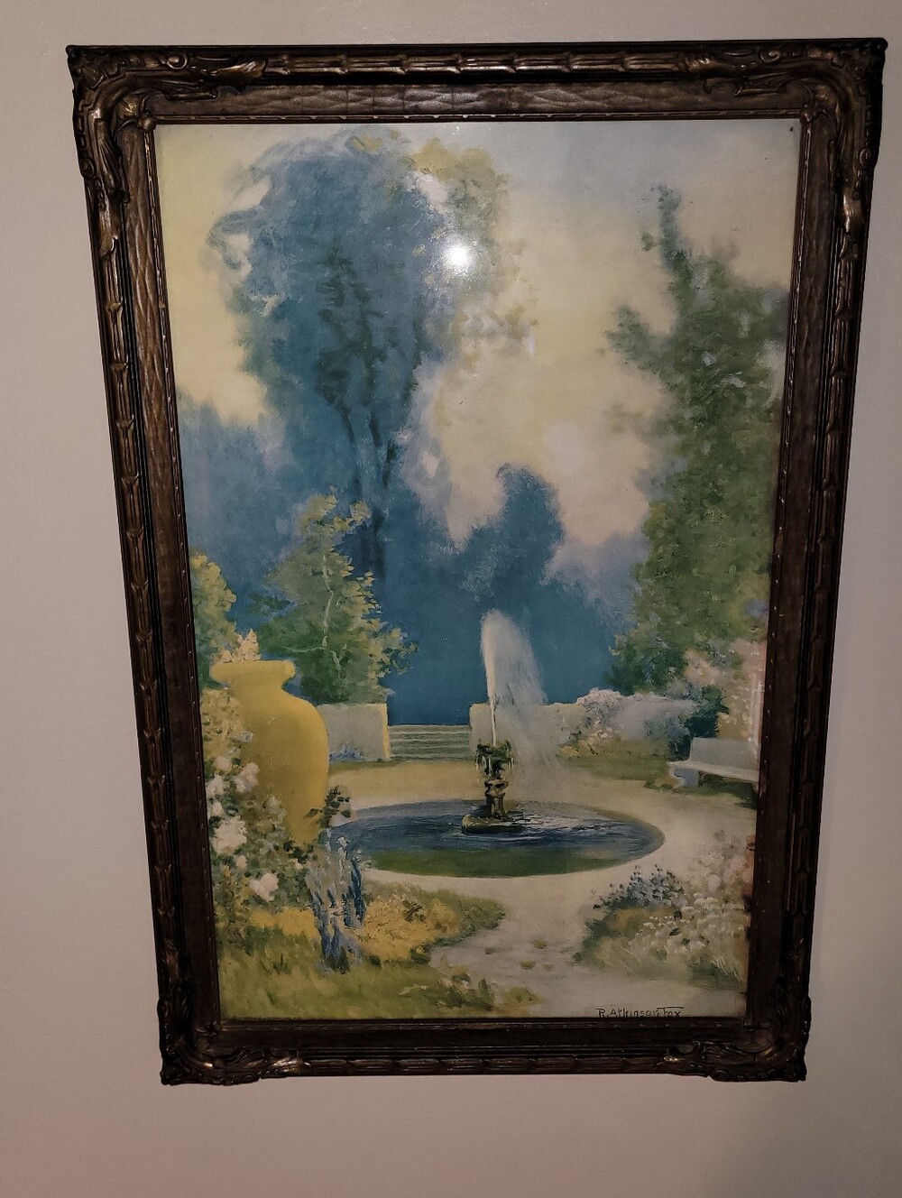 Vintage Framed Lithograph